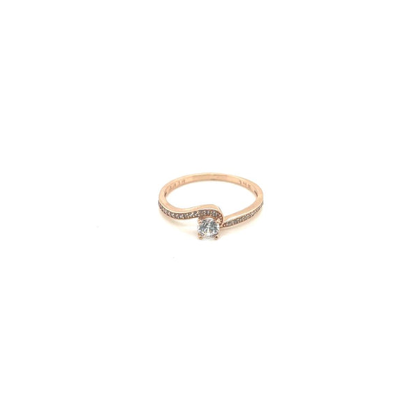 Anillo compromiso Oro Rosa 14k #10399