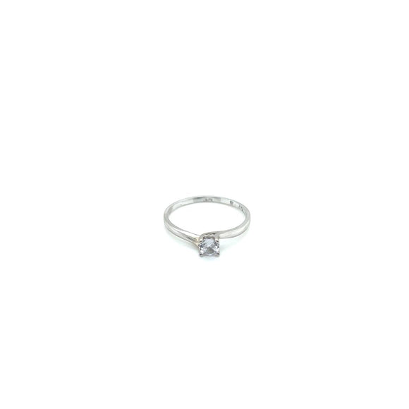 Anillo compromiso Oro blanco 10k # 10108