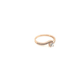 Anillo compromiso Oro Rosa 14k #10399