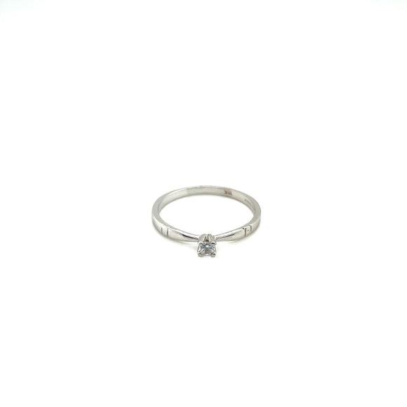 Anillo compromiso Oro Blanco 14k #10377