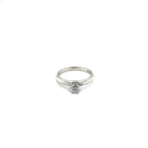 Anillo compromiso Oro Blanco 14k #10381