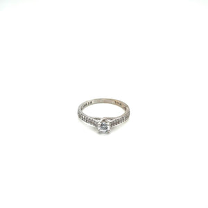 Anillo compromiso Oro Blanco 14k #10391