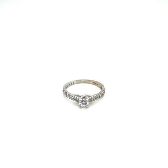 Anillo compromiso Oro Blanco 14k #10391