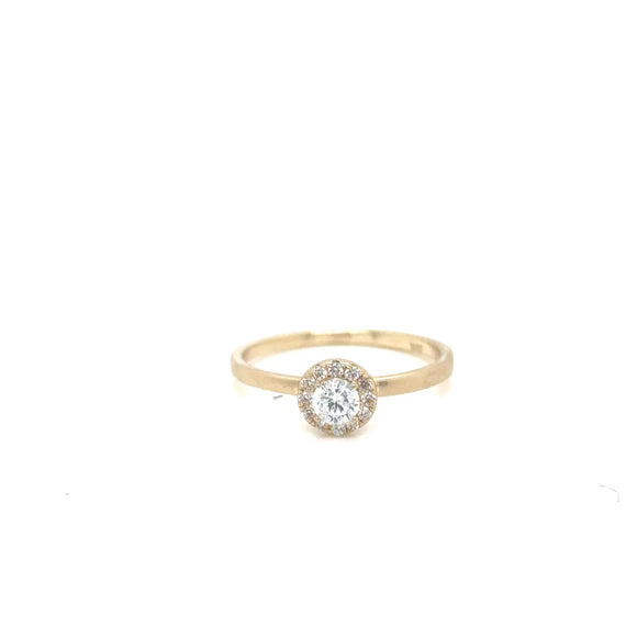 Anillo Compromiso Oro 14k Amarillo #11944