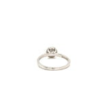 Anillo Compromiso Oro 14k Blanco #11955