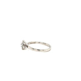 Anillo Compromiso Oro 14k Blanco #11955