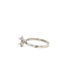 Anillo Compromiso Oro 14k Blanco #11956