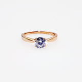 Anillo compromiso Oro Rosa 14k # 7757