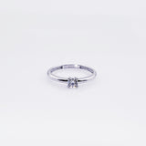 Anillo compromiso Oro Blanco 14k #7385