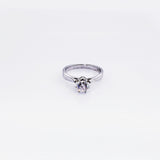 Anillo compromiso Oro Blanco 14k #1887