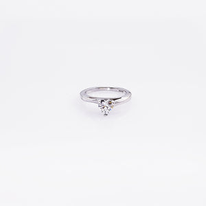 Anillo compromiso Oro Blanco 14k #2838