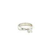 Anillo Compromiso Oro 14k Blanco .70 Ct Diamante VVS2 H GIA  #9753