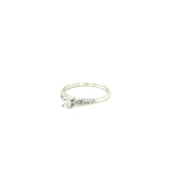 Anillo Compromiso Oro 14k Blanco .30 Ct TW Diamante .22 Ct Central SI2-H #9751